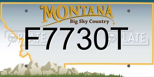F7730T Montana License Plate