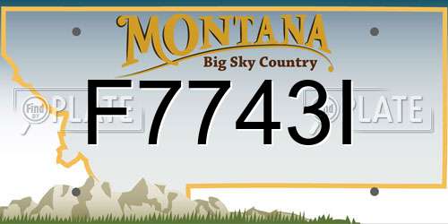 F7743I Montana License Plate