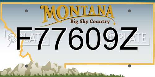 F77609Z Montana License Plate