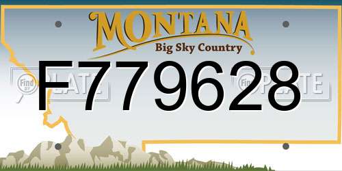 F779628 Montana License Plate