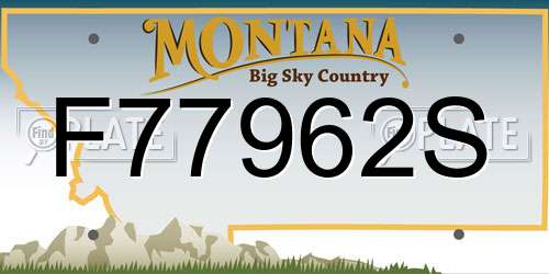 F77962S Montana License Plate