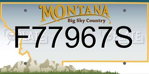 F77967S Montana License Plate
