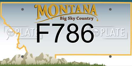 F786 Montana License Plate