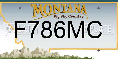F786MC Montana License Plate