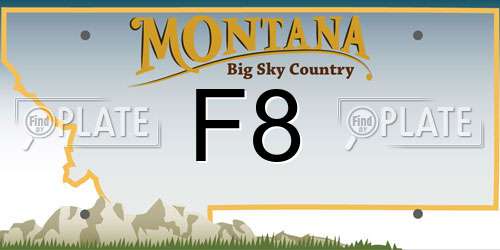 F8 Montana License Plate