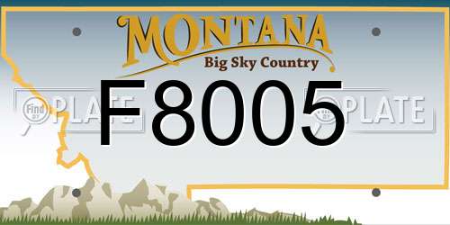F8005 Montana License Plate