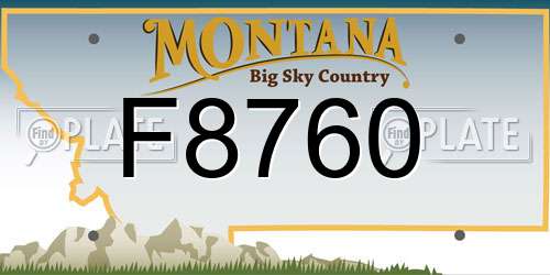 F8760 Montana License Plate