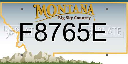 F8765E Montana License Plate