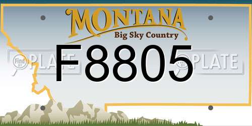 F8805 Montana License Plate