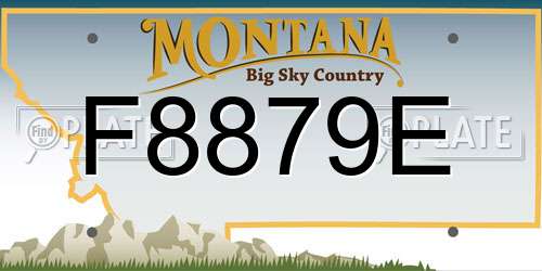 F8879E Montana License Plate
