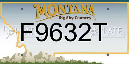 F9632T Montana License Plate