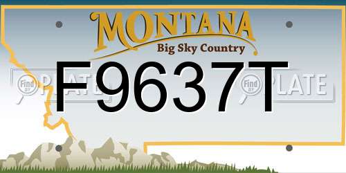 F9637T Montana License Plate