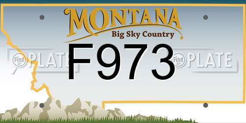 F973 Montana License Plate