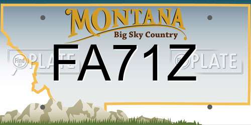 FA71Z Montana License Plate