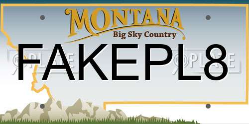 FAKEPL8 Montana License Plate