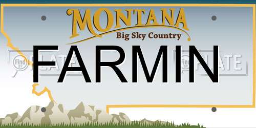 FARMIN Montana License Plate
