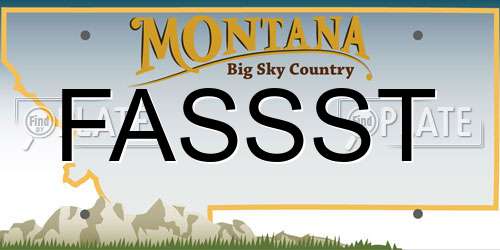 FASSST Montana License Plate
