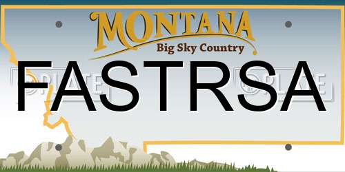 FASTRSA Montana License Plate