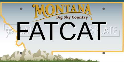 FATCAT Montana License Plate