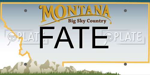 FATE Montana License Plate