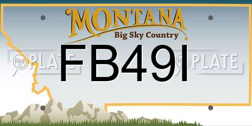 FB49I Montana License Plate