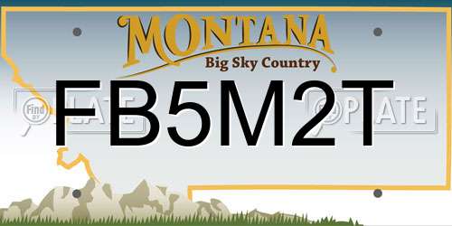 FB5M2T Montana License Plate