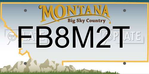 FB8M2T Montana License Plate
