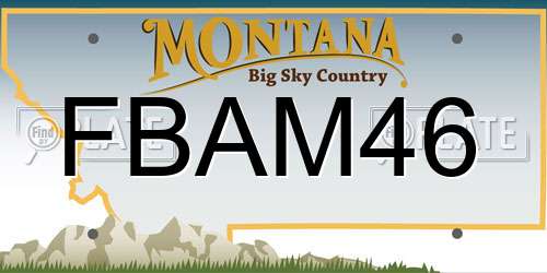 FBAM46 Montana License Plate