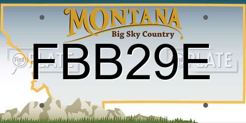 FBB29E Montana License Plate