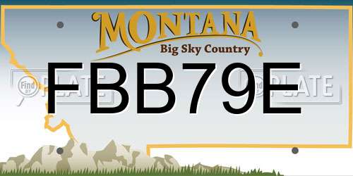 FBB79E Montana License Plate