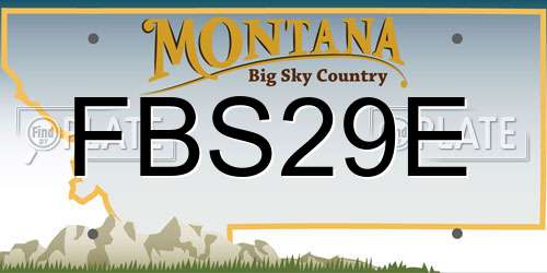 FBS29E Montana License Plate