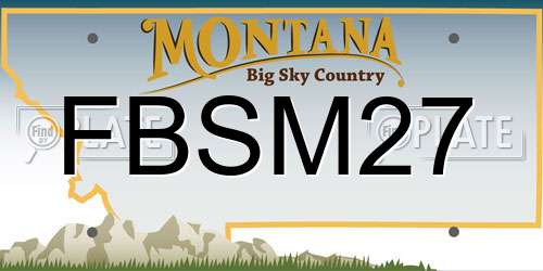 FBSM27 Montana License Plate