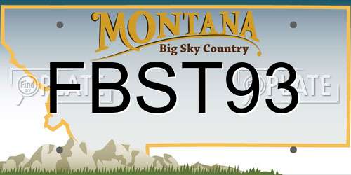 FBST93 Montana License Plate