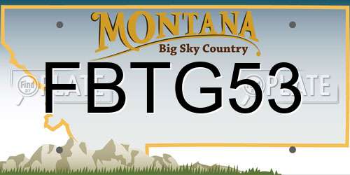 FBTG53 Montana License Plate