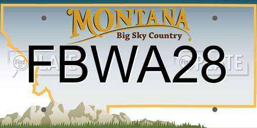 FBWA28 Montana License Plate
