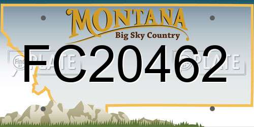FC20462 Montana License Plate