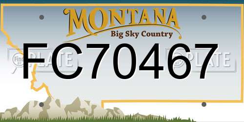 FC70467 Montana License Plate