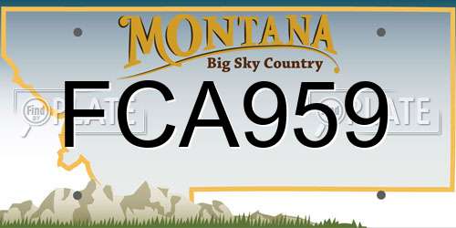 FCA959 Montana License Plate