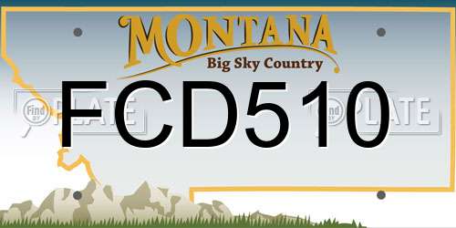 FCD510 Montana License Plate