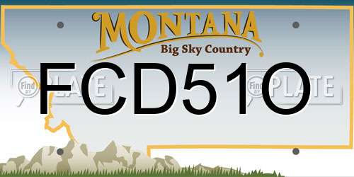 FCD51O Montana License Plate