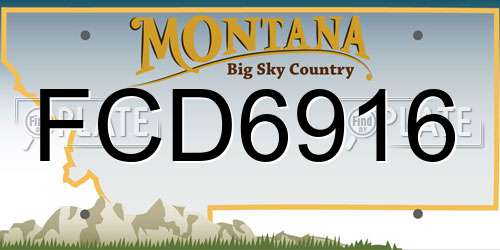 FCD6916 Montana License Plate
