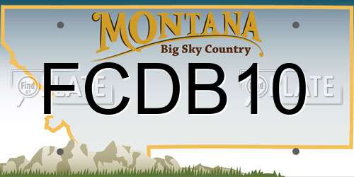 FCDB10 Montana License Plate