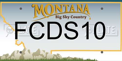 FCDS10 Montana License Plate
