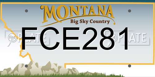 FCE281 Montana License Plate