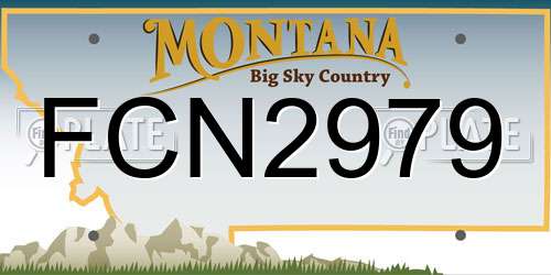 FCN2979 Montana License Plate