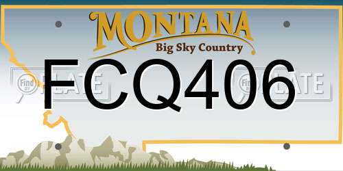 FCQ406 Montana License Plate