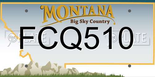 FCQ510 Montana License Plate