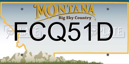FCQ51D Montana License Plate