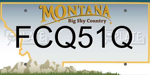 FCQ51Q Montana License Plate