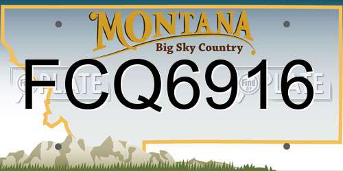 FCQ6916 Montana License Plate